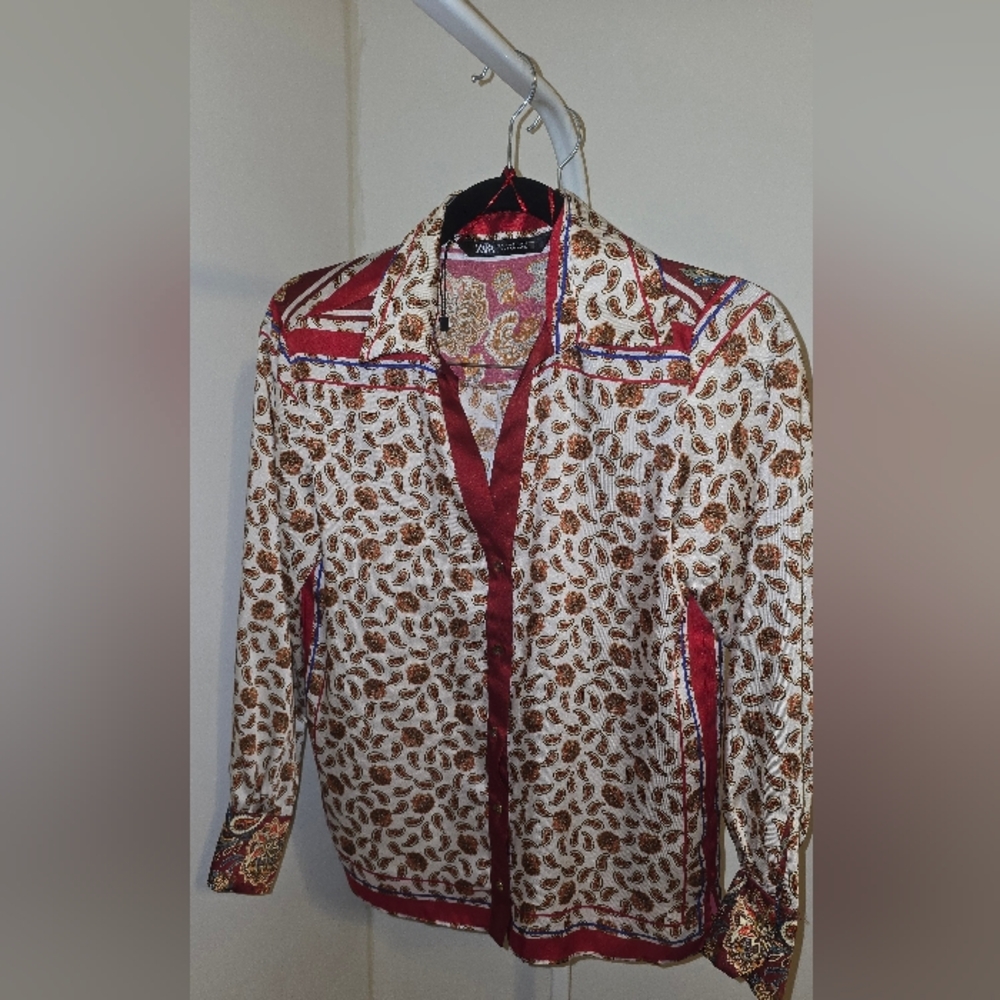 Zara Paisley Print Shirt
